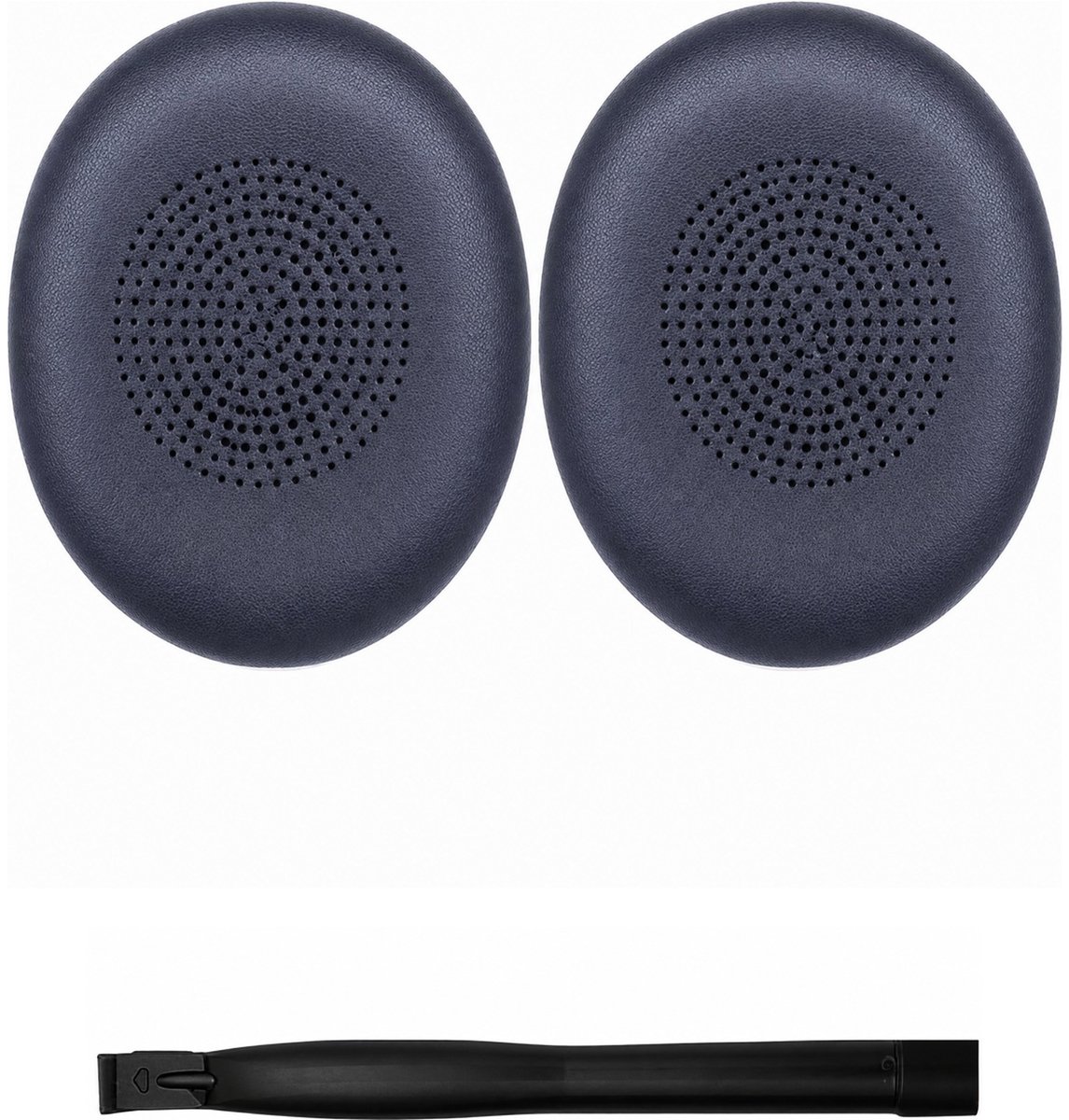 Set Oorkussens voor Jabra Headset - Elite 45h Oorkussen - Evolve2 65 / Evolve2 40 - Kunstleer met Traagschuim - Marineblauw