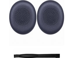 Set Oorkussens voor Jabra Headset - Elite 45h Oorkussen - Evolve2 65 / Evolve2 40 - Kunstleer met Traagschuim - Marineblauw