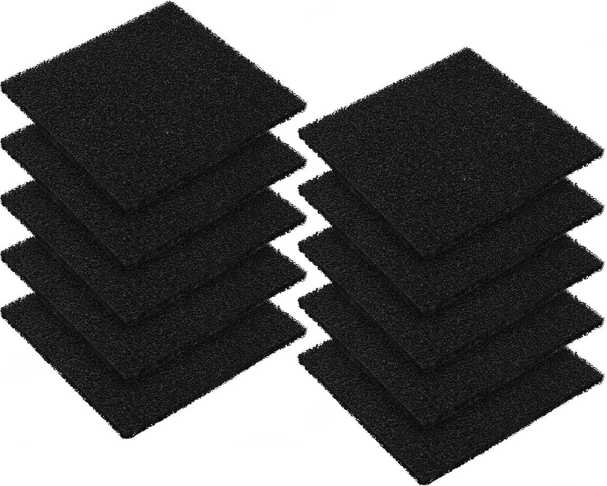 Set van 10 Stuks 12.7 cm Vierkante Filters voor Compostbakken - Actieve Koolstoffilter Vel