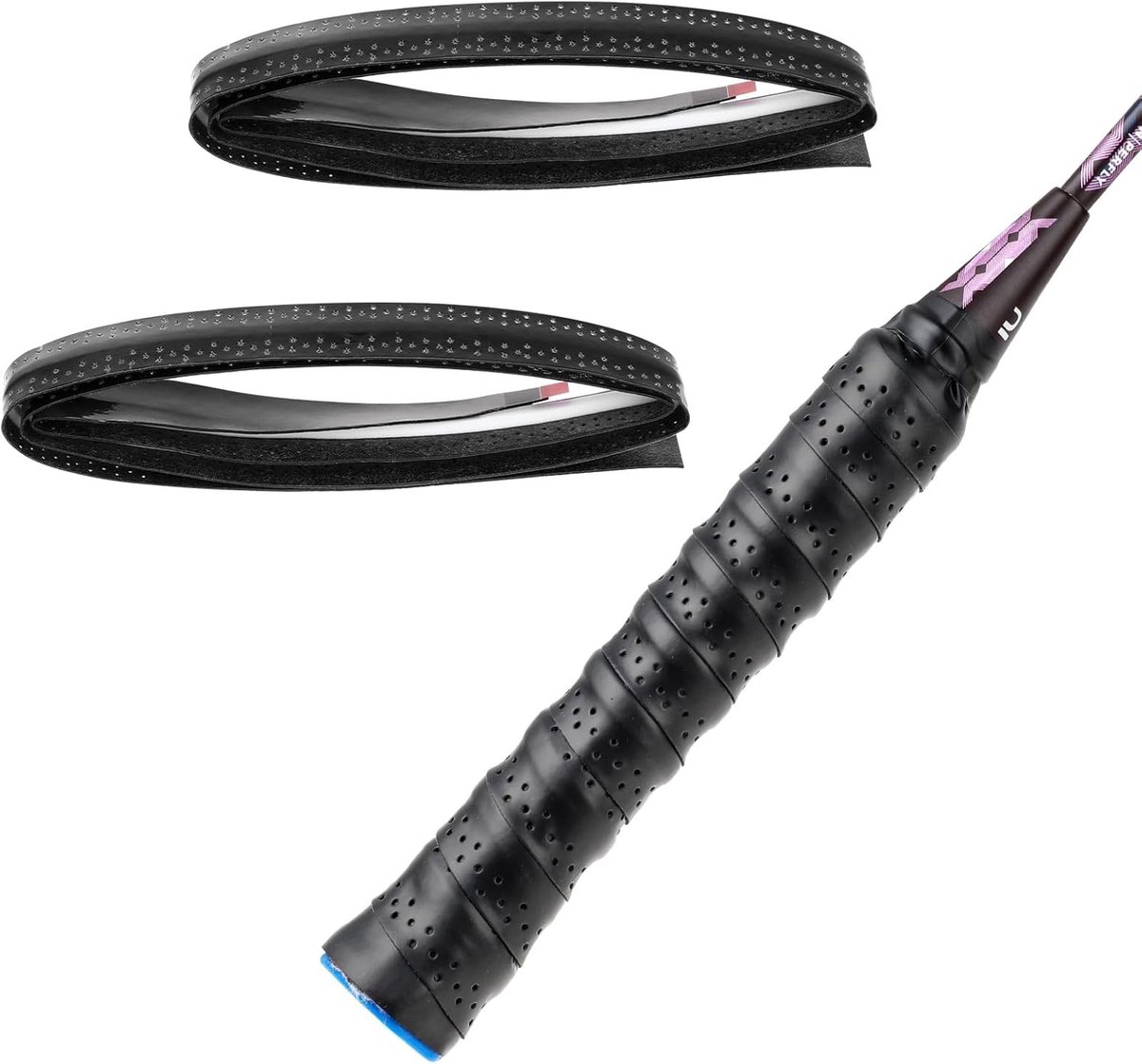 2 Stuks Universele Overgrip Badminton Grip Band voor Tennisrackets - Antislip, Zelfklevend en Precut Sportaccessoires voor Squash Rackets