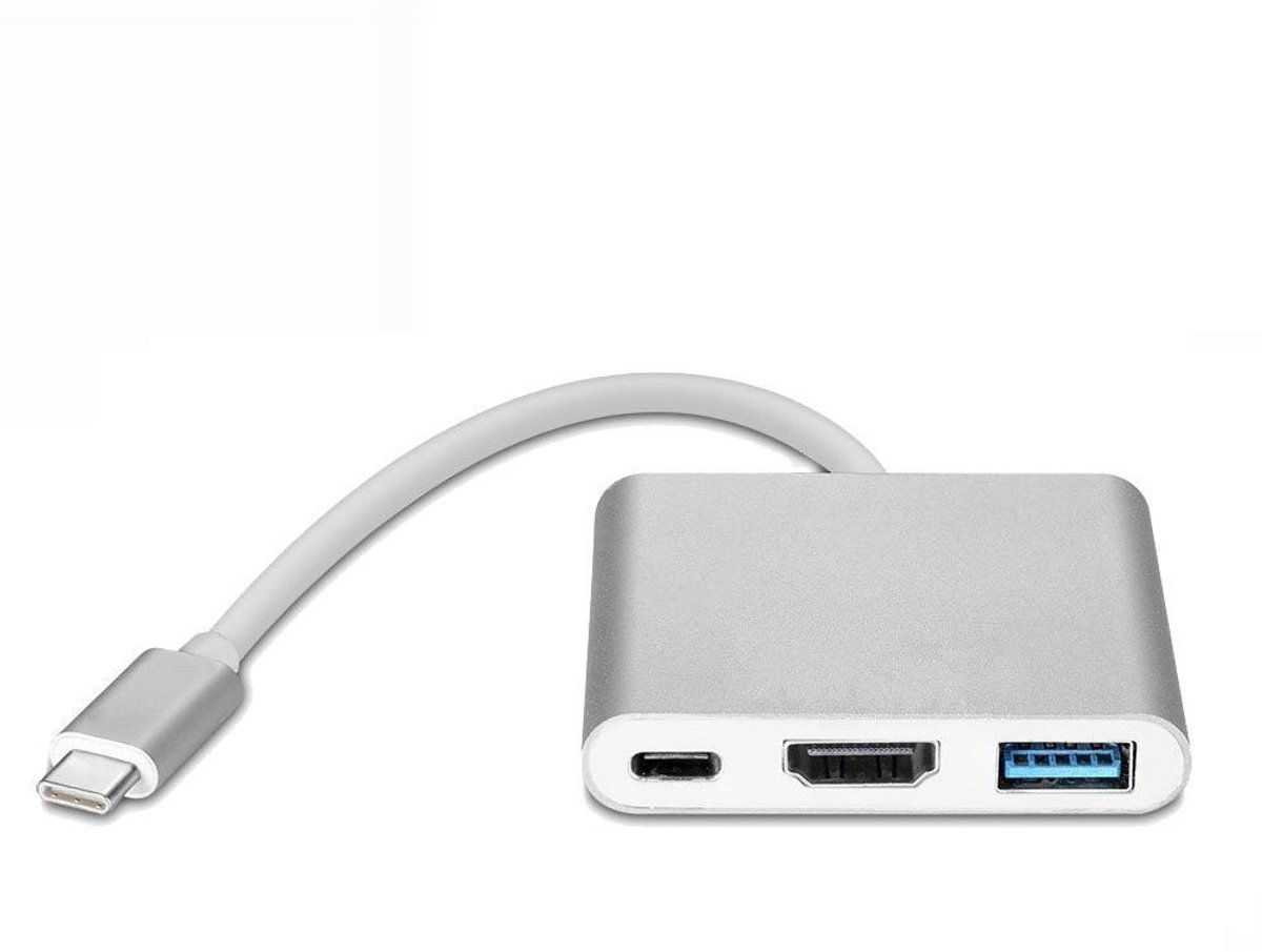 USB-C multipoortadapter naar USB, USB-C (USB PD), 4K HDMI-compatibel