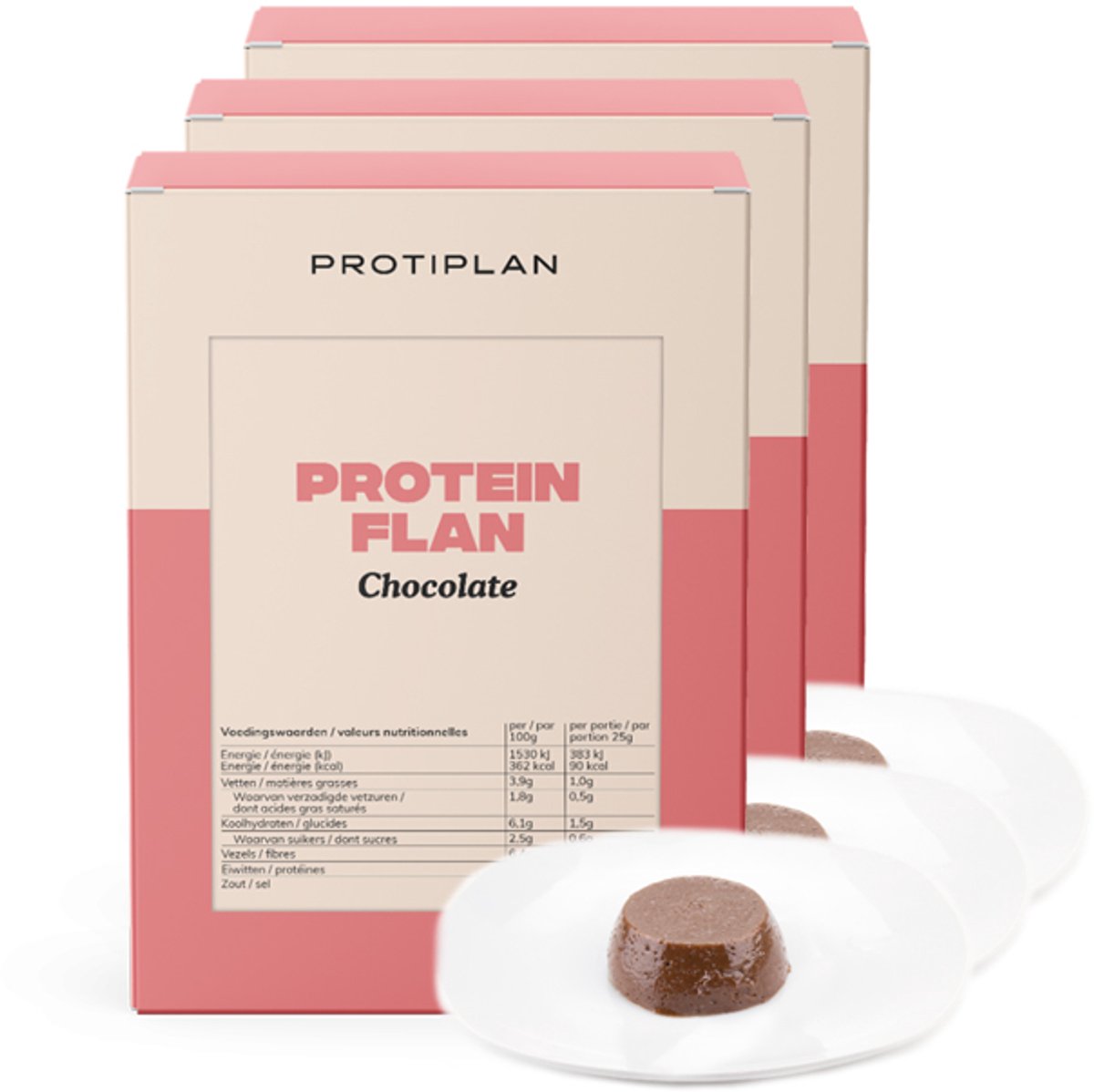 Protiplan | Chocolade Flan | 3 stuks | 3 x 175g
