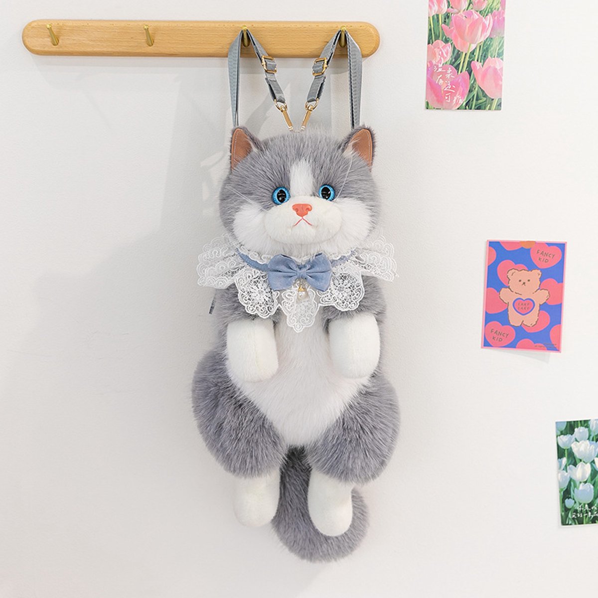 Pluche Kat Rugzak Knuffel – Zachte Rugtas Kinder en Volwassen – 50cm