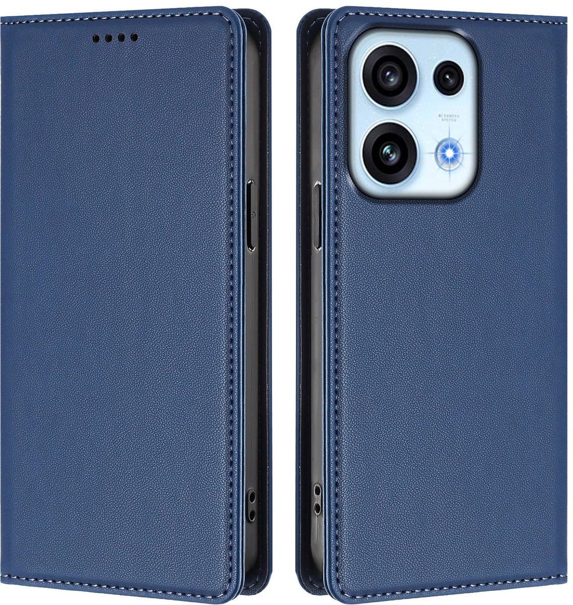Coverup Hoesje - Geschikt voor OPPO Reno16 F Hoesje - Coverup Classic Book Case - Blauw