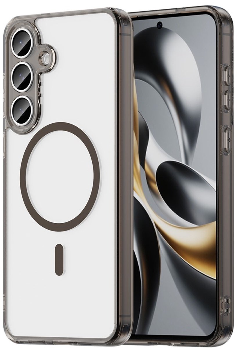 Coverup Hoesje - Geschikt voor Samsung Galaxy S25 FE Hoesje - Coverup Clear TPU Back Cover - MagSafe Compatible - Zwart