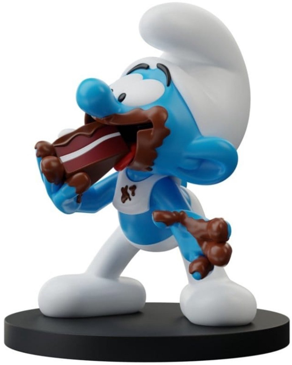 Puppy The Smurfs Statue Greedy Smurf 10 cm Beeld