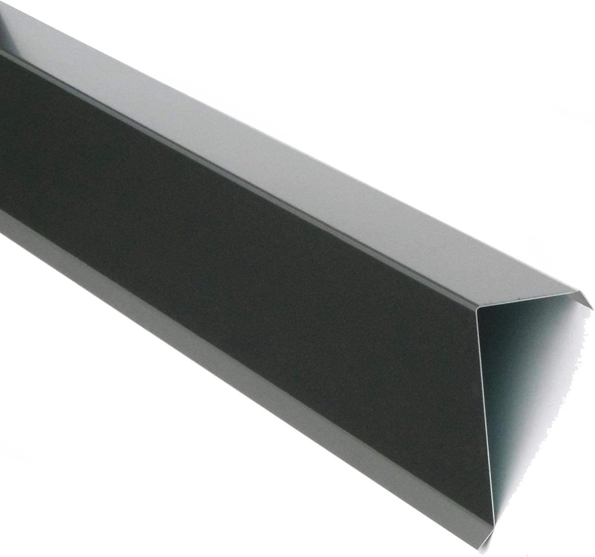 Plaatplaat Aluminium - Dakrandplaat Gevelplaat - Dakrand Afsluiten - 90 Graden Hoek - 2 Meter Lang - Antraciet Grijs