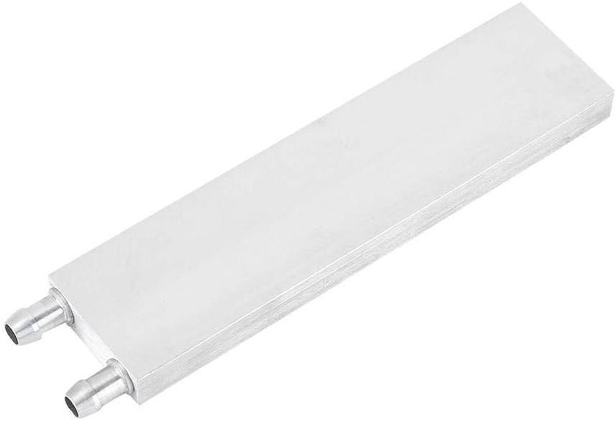 Koellichaam Waterblok - Koelblok Aluminium - Computer Koeling - Geïntegreerd Vormdeel - 40x200mm - Zilver
