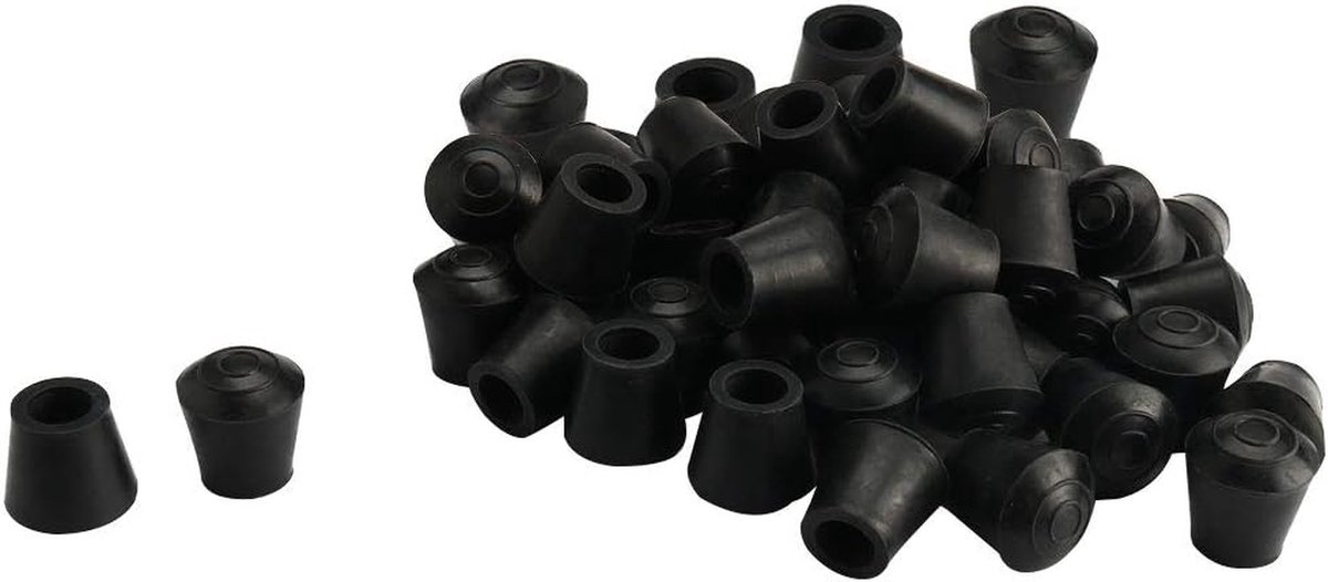 Meubeldoppen - Stoeldop - Vloer Beschermen - Zacht Glijden - 14 mm Binnendiameter - Zwart