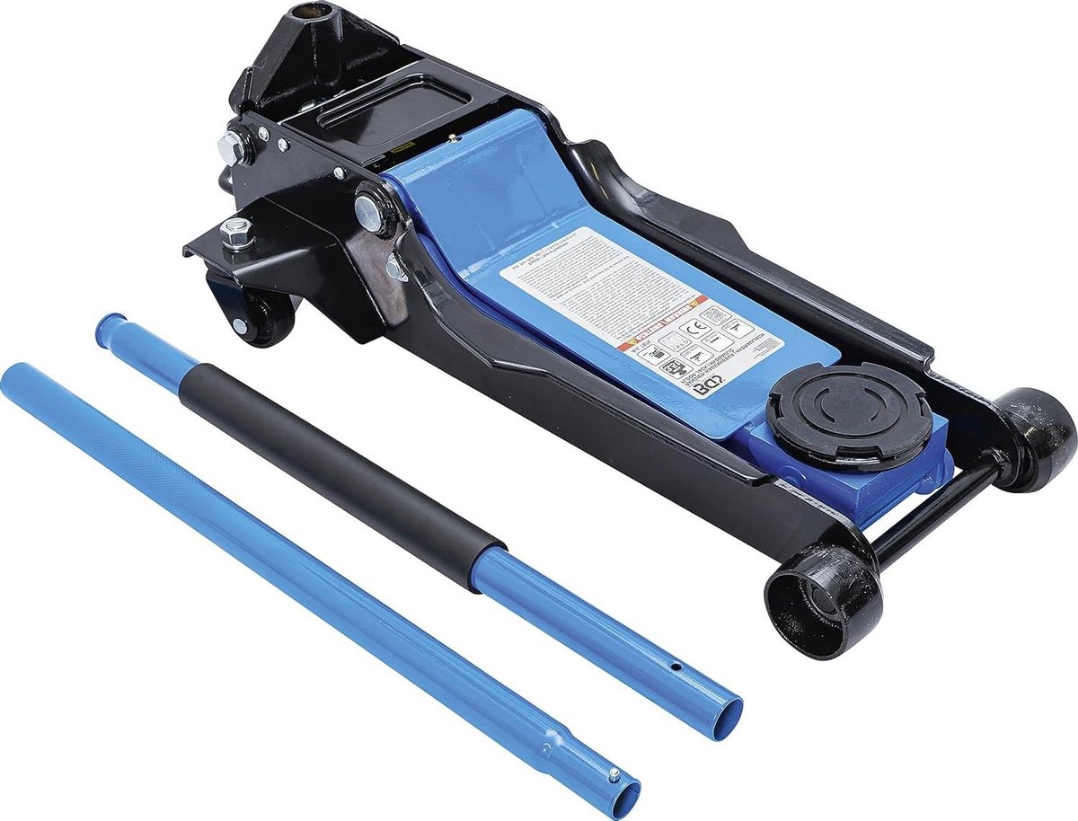 Garagekrik Hydraulisch - Auto Krik - Voertuigen Ondersteunen - Lage Onderrijhoogte - 3.5 Ton - Blauw