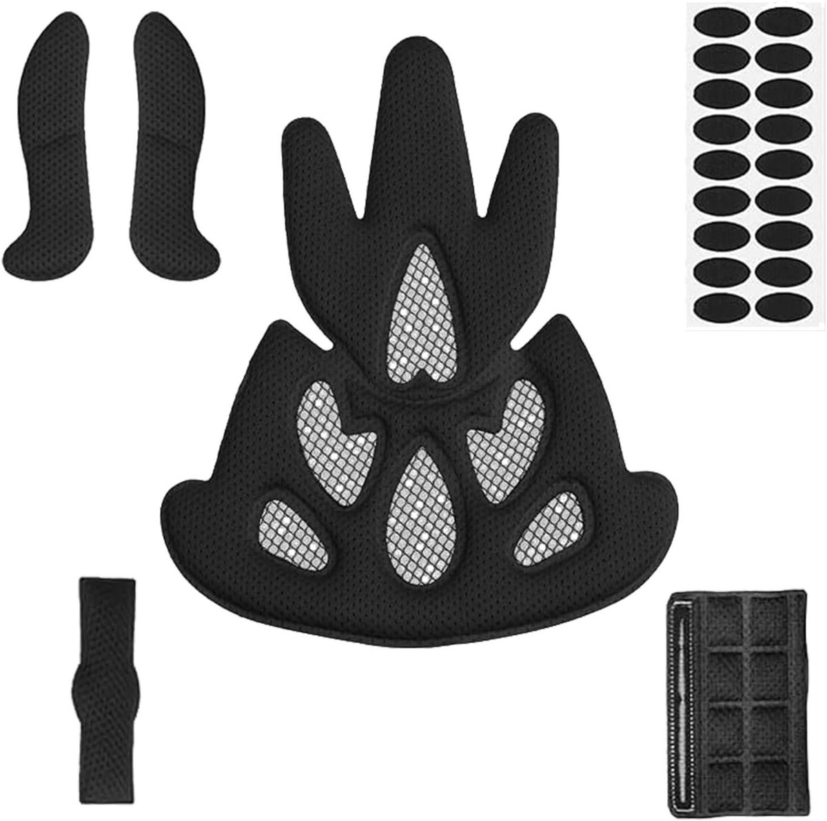Helm Vulling - Spons Kussens - Fietsen Comfort - Ademend en Sneldrogend - Universeel - Zwart