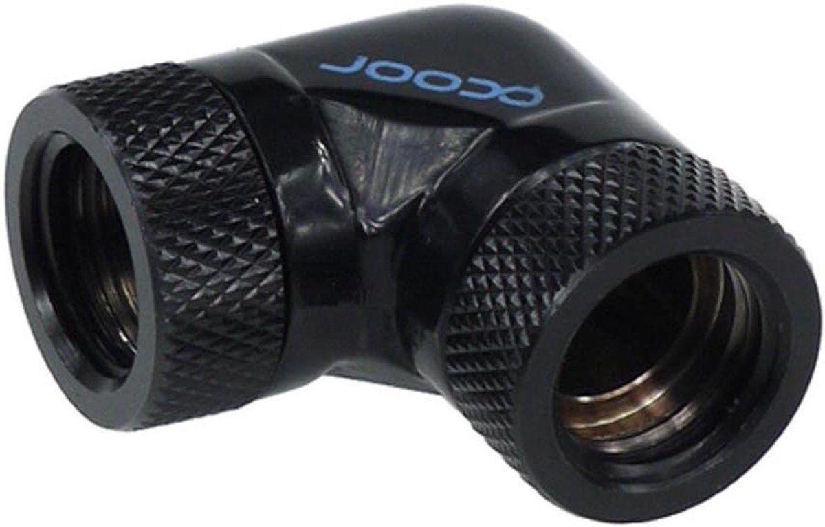Koelsysteem Adapter - Aansluitstuk Hoek - Waterkoeling Installeren - 90 Graden Draaibaar - 8 x 6 x 3 cm - Zwart