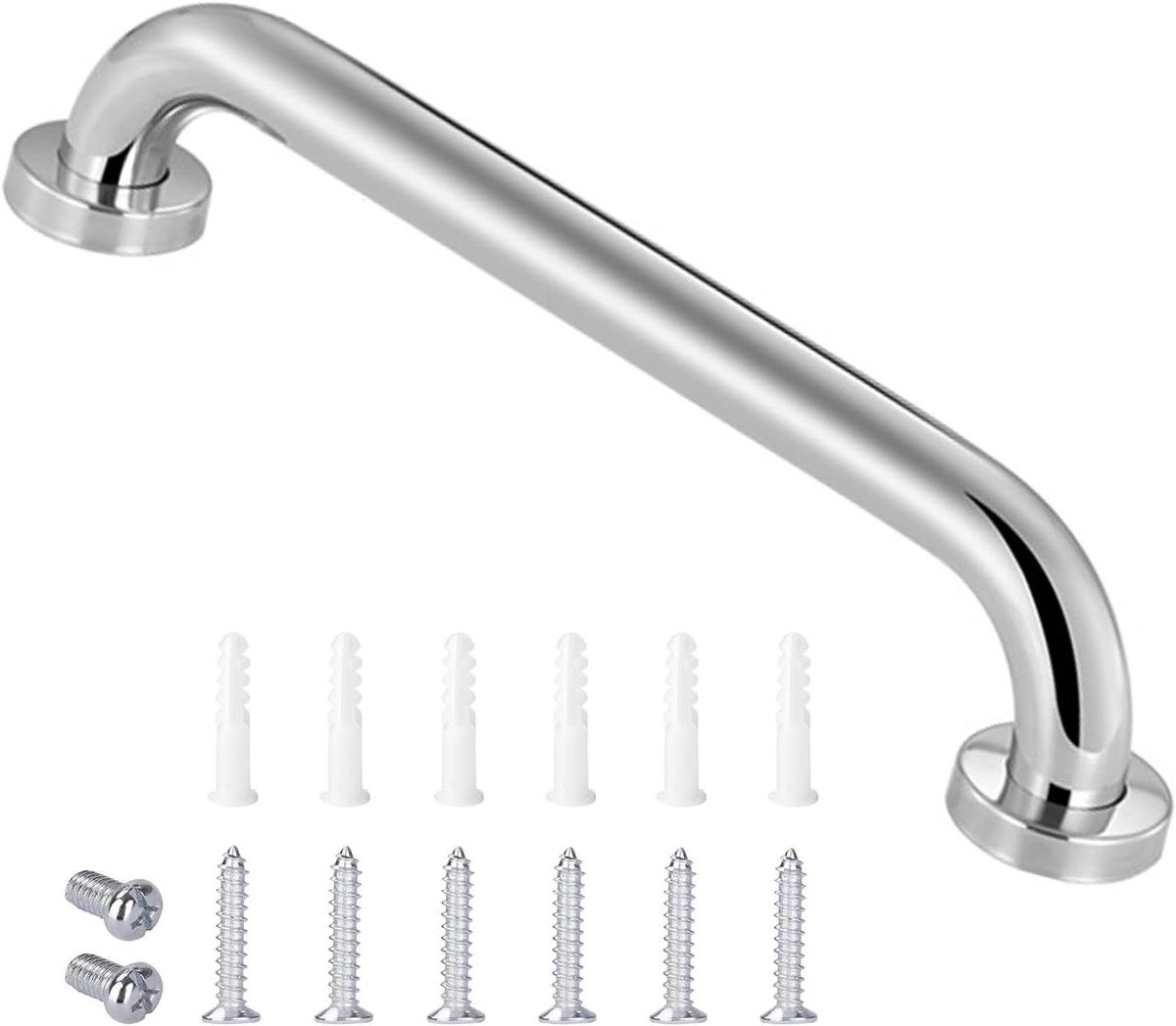 Badkamer handgreep - Veiligheidshandgreep - Veilig douchen - Roestvrij staal - 30 cm - Zilver