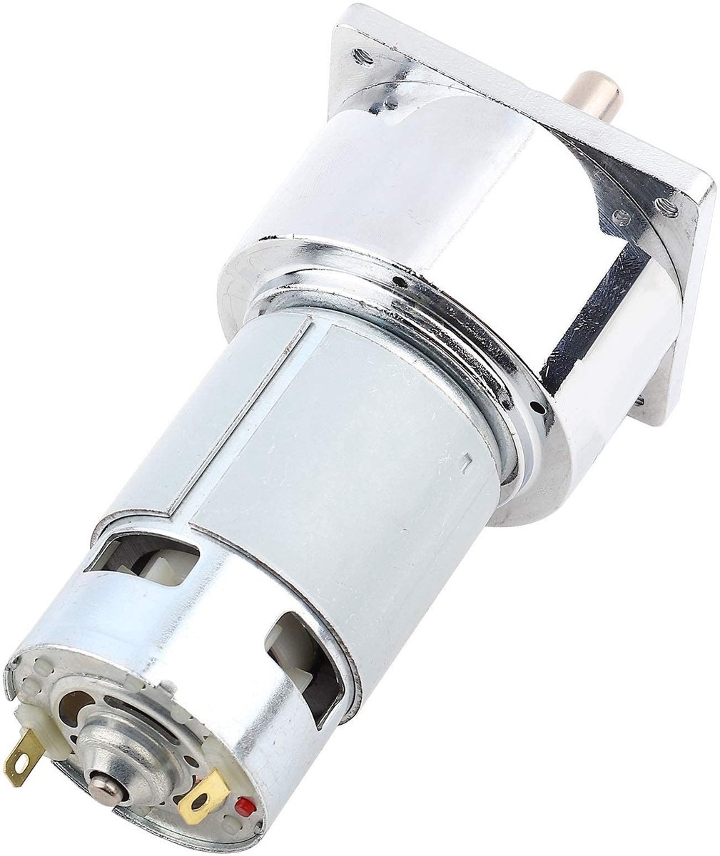 Dailygoods - Mini DC Motor met Versnellingsbak - Verstelbaar en Hoog Koppel - 12/24 V - Slijtvast Staal - Voor Modelbouw en DIY Projecten - 35 W