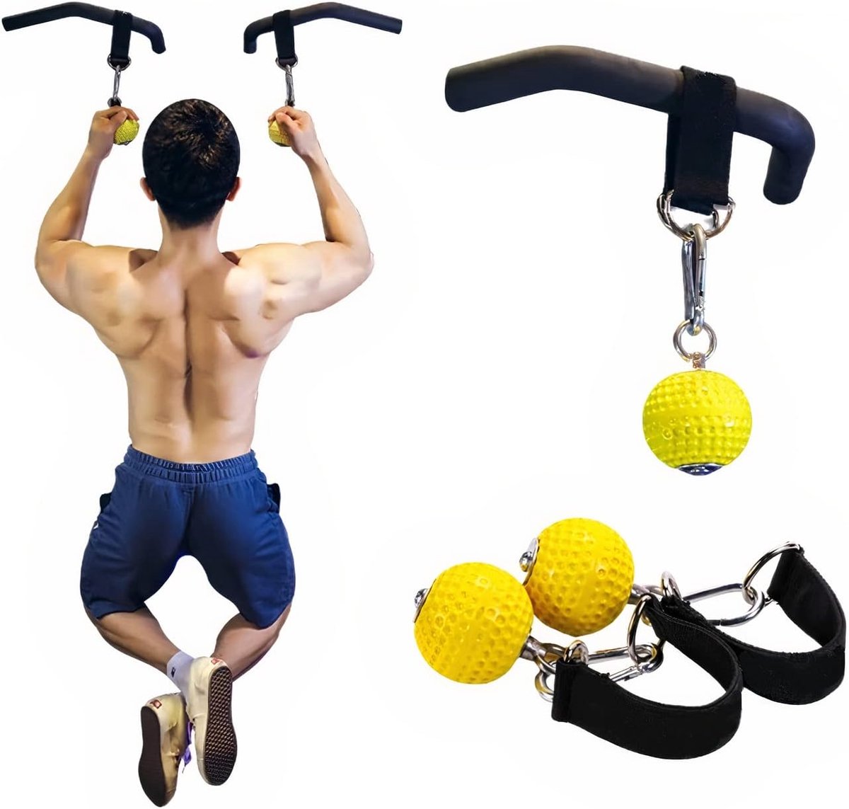 SnelShoppen - Optrekballen Grip Ball voor Griptraining, Knijpballen voor Thuisgym, Klimballen voor Klimmen, Gymnastiek, Calisthenics, Verbeter Grijpkr