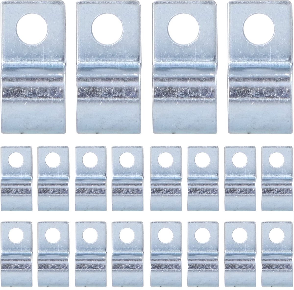 Dailygoods- Buisklem 20 Stuks - Enkele Gat - Verzinkt - Kabelklem - RVS 304 - Voor Stalen Buizen (12mm) - Klem