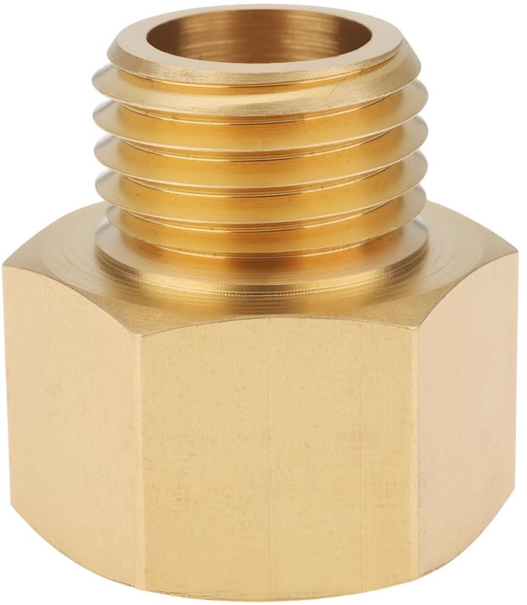 Dailygoods - Messing Reduceeradapter M16 x 1,5 naar M14 x 1,5 voor Hydraulische Systemen