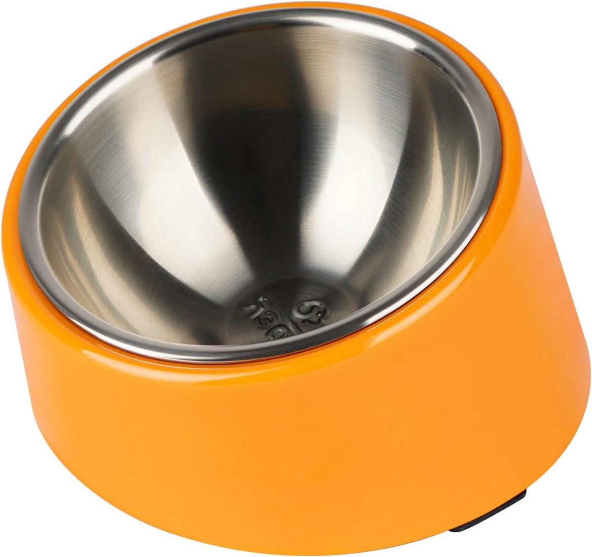 Huisdier voerbak - Kantelbare kom - Comfortabel eten - Ergonomisch ontwerp - Medium formaat - Fel oranje
