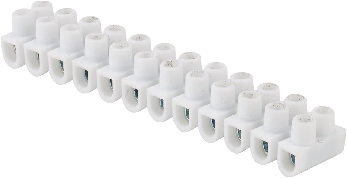 Thijox - Debflex Barette 2,5 mm Wit - Kwaliteitskabelverbinder voor Elektrische Installaties, Ideaal voor Huishoudelijk Gebruik, 10 Stuks
