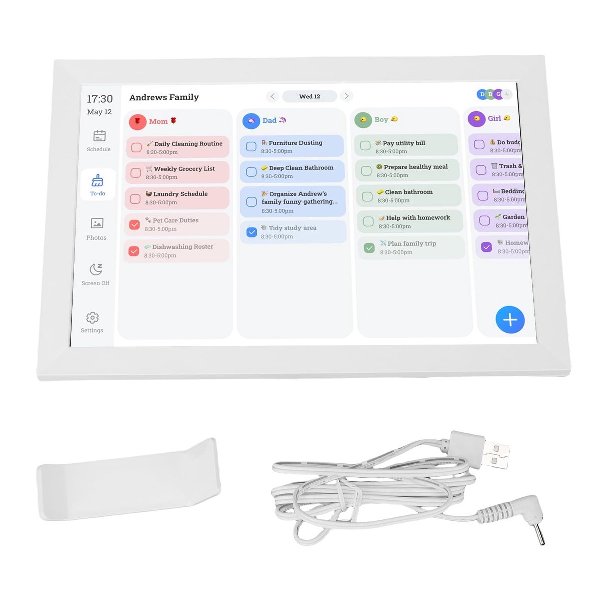 Dailygoods - Digitale Familiekalender en Planner met Touchscreen