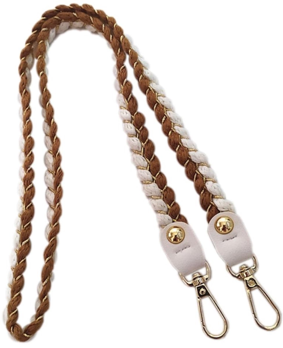 Dailygoods- Zakketting 120 cm - Schouderriem van Katoenen Touw - Handtasriem - Dames - Vervangende Draagriem - 1,5 cm Breedte