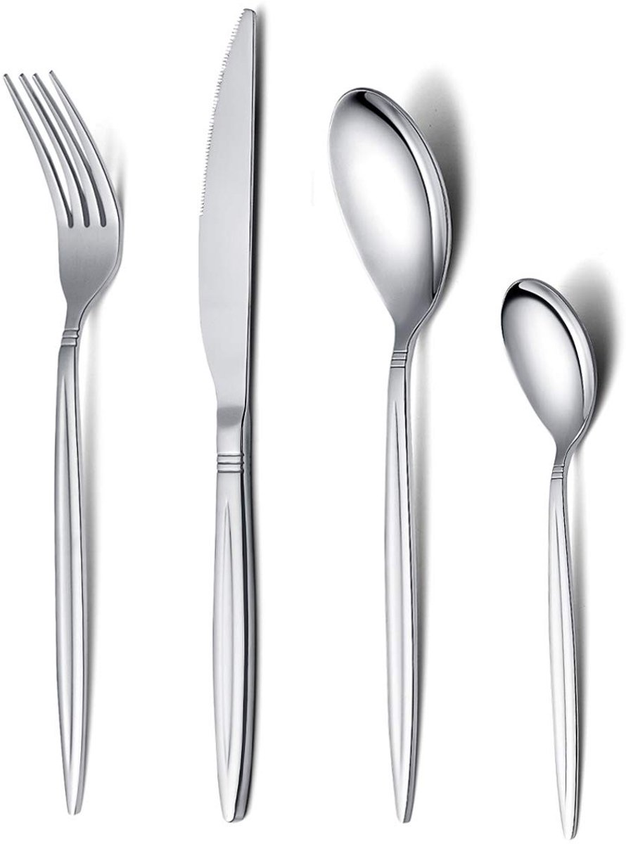 Dailygoods- Bestekset 24-delig - Roestvrij Staal - Glanzende Afwerking - Vaatwasmachinebestendig - Geschikt voor 6 Personen - Perfect voor Feestdagen - Servies