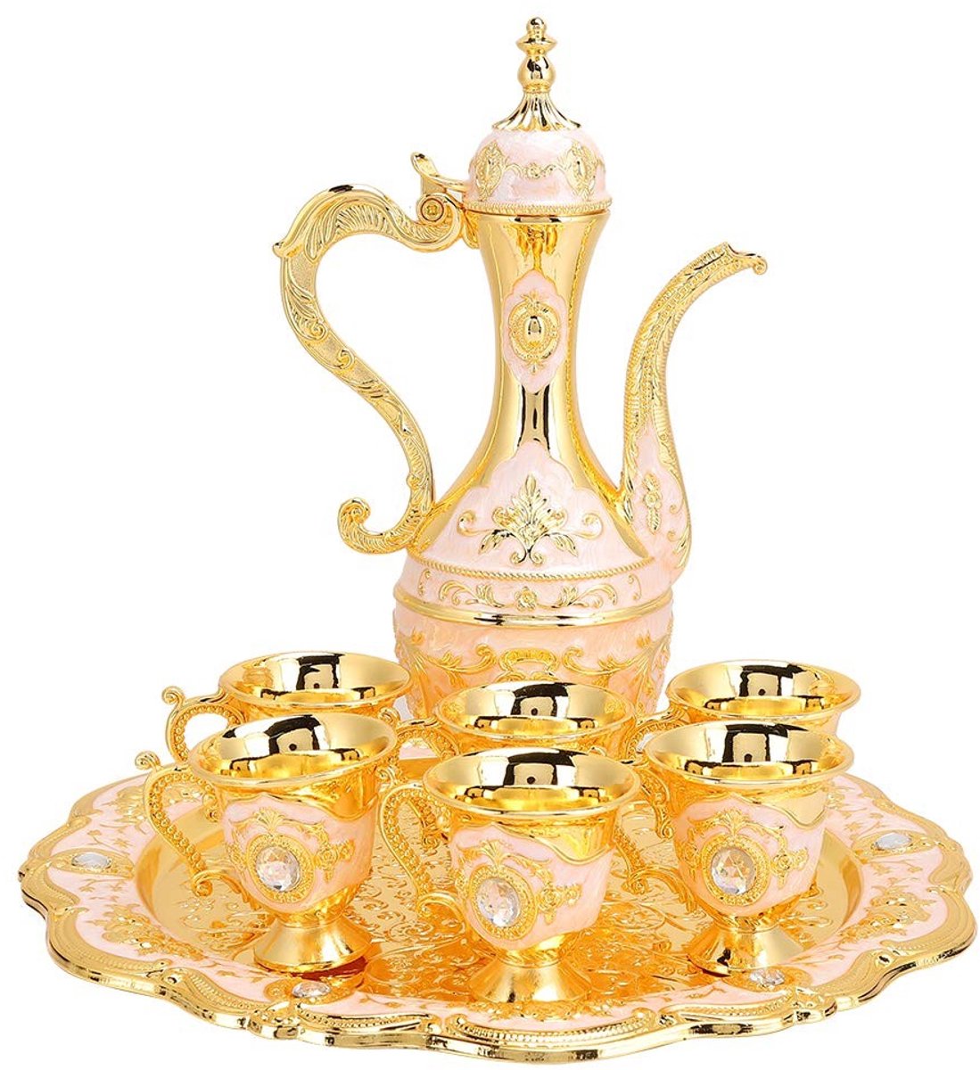 Dailygoods- Wijnglas Set - Hoogwaardige Zinklegering - Decoratieve Drinkbekers - Europese Stijl - Huwelijkscadeau - Luxe Woondecoratie - Wijnbekers