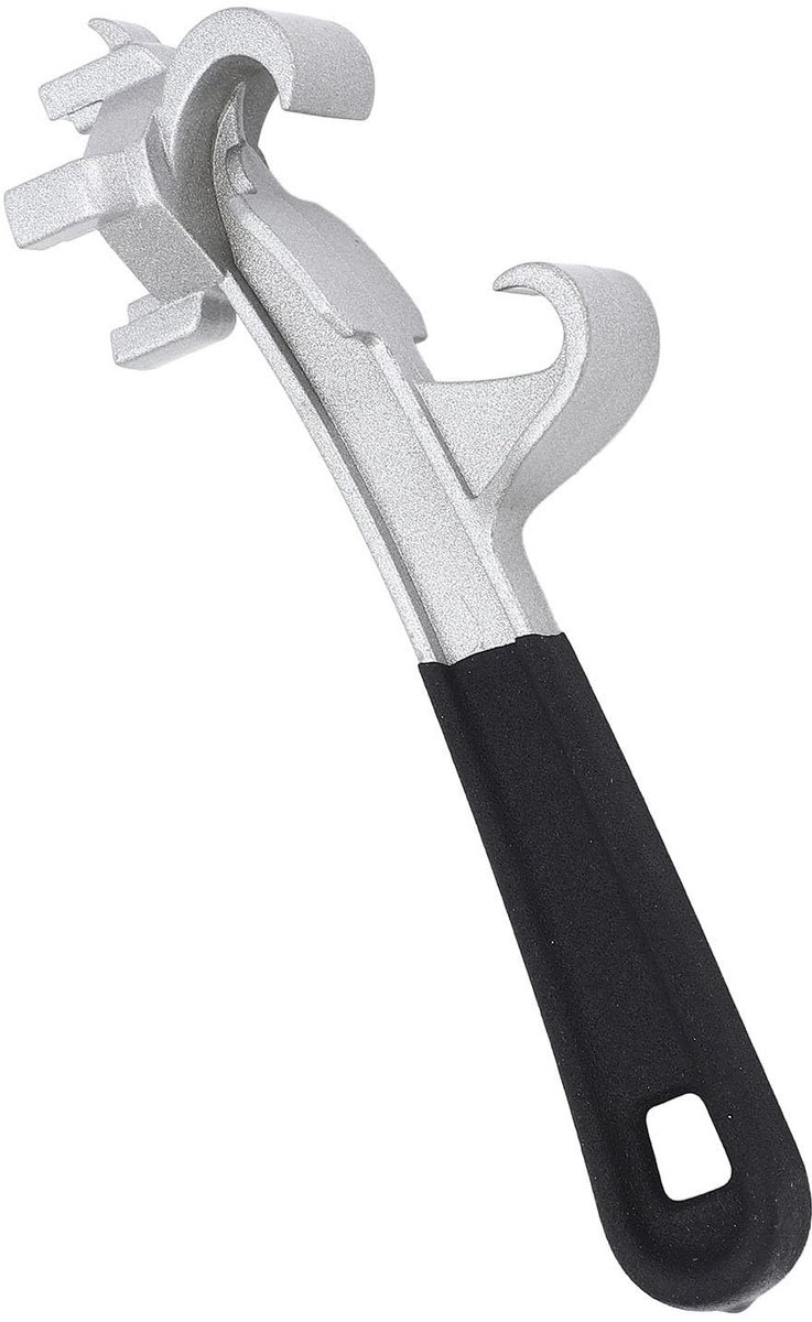 Dailygoods- Dekselopener Lichtgewicht - Pottenopener - Aluminium - Antislip Handvat - Veilig - Compact Ontwerp - Emmeropener