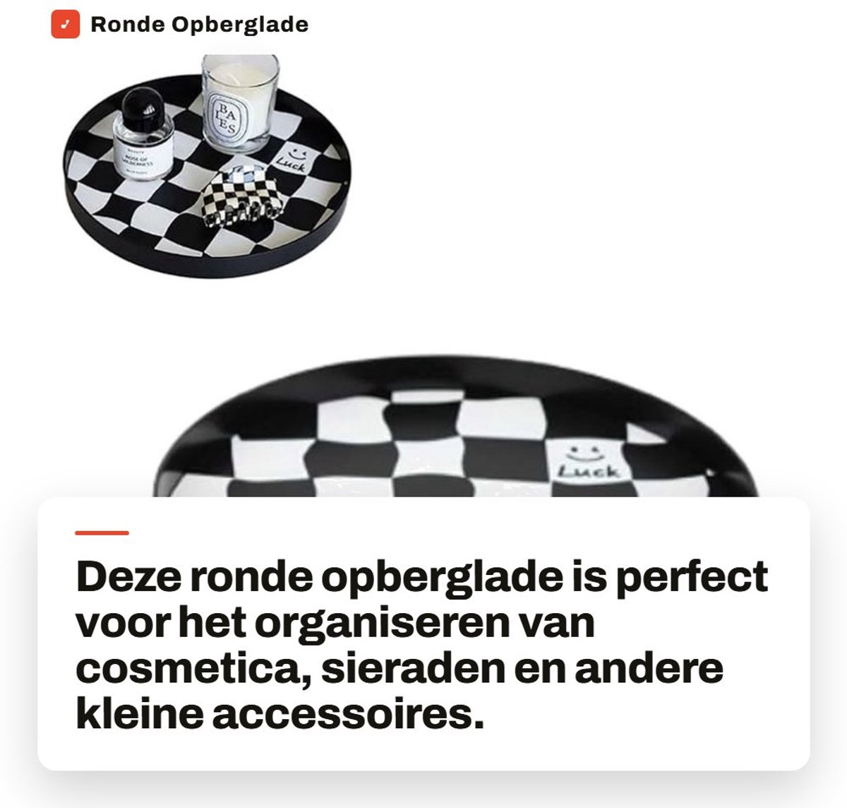 Dailygoods- Opberglade Ronde Design - Organizer - Schaakbord - Handdoeklade - Cosmetica - Sieraden - Multifunctioneel - Opbergdoos