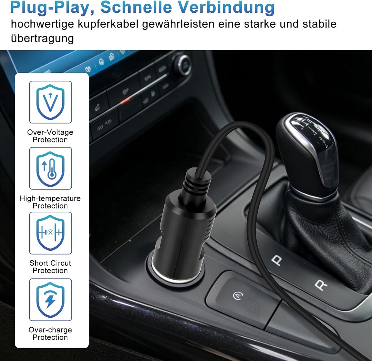 Thijox - 12 V Sigarettenaansteker Verlengkabel 3,5 m - Autoverlengkabel voor Koelboxen, Dometic, Alpicool, Waeco CF, ARB - 12 Volt Aansluiting voor Ca – foto 2