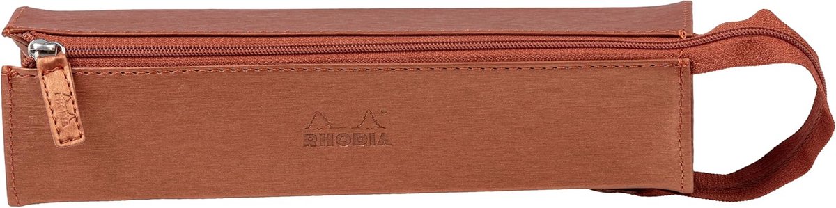 Thijox - Pennenzak Rhodiarama Koper - Vlak Openend Imitatieleer - 23 x 5 x 5 cm - Perfect voor Pennen, Potloden, Stiften en Kantoorbenodigdheden