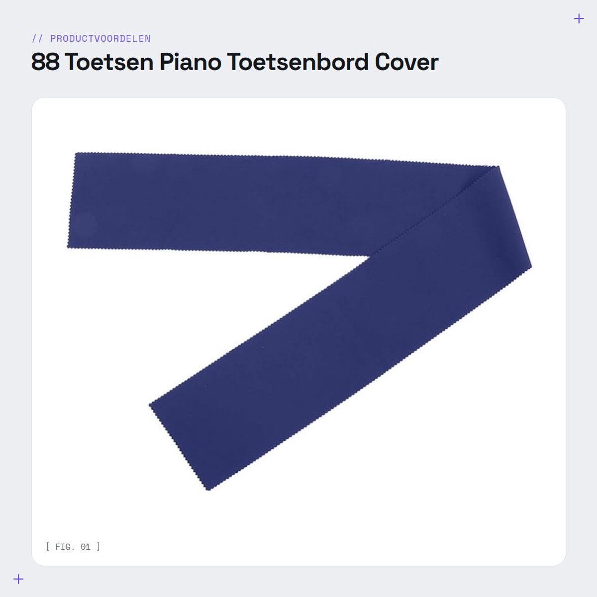 Dailygoods- Piano Cover Puur Katoen - Toetsenbordhoes 88 Toetsen - Antistofkap - Universeel - Zacht en Makkelijk te Reinigen
