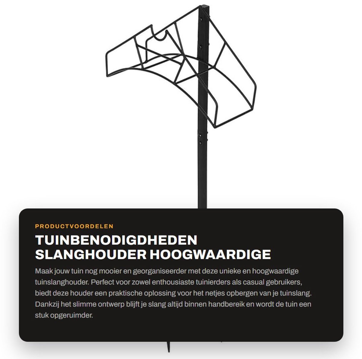 Dailygoods- Tuinslanghouder Hoogwaardige IJzeren Constructie - Tuinslanghouder Muur - Tuinslanghouder Gietijzer - Tuinslangwagen - Tuinslang Flexibel - Lichtgewicht en Verplaatsbaar - Tuinslangstandaard
