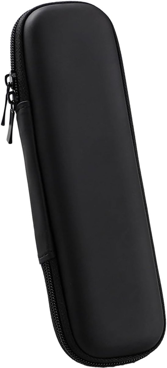 Thijox - Zwarte Harde Schaal Etui, Waterdichte Draagbare Opbergtas voor Pennen en Kantoorbenodigdheden, Multifunctioneel, Leer, 1 Stuk, 195 x 60 x 35