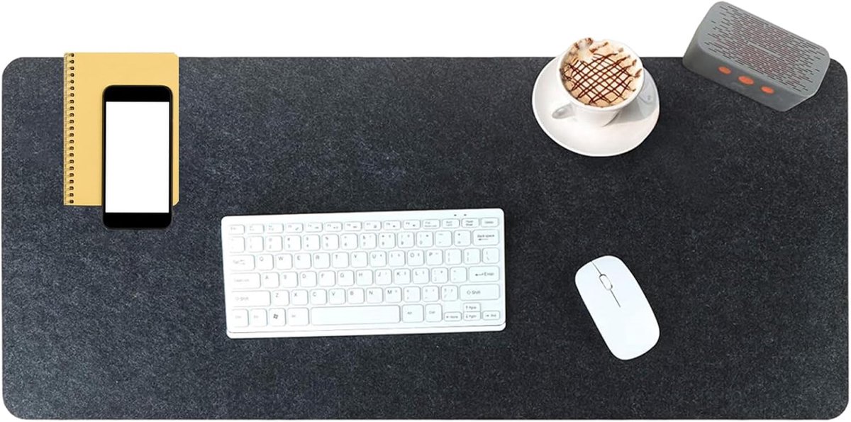 Dailygoods- Bureauonderlegger Vilt - Bureauonderlegger 40x90 cm - Tafelonderlegger - Onderlegger voor Laptop - Bureau Accessoires - Zacht en Aangenaam Handgevoel - Muismat