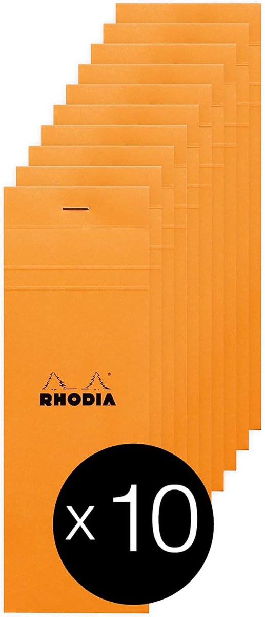 SnelShoppen - Notitieblok A5 Oranje Geniet N°8 - 80 Afscheurbare Vellen - Clairefontaine Papier 80 g/m² - Kleine Ruitjes 5x5 voor Notities en Tekening