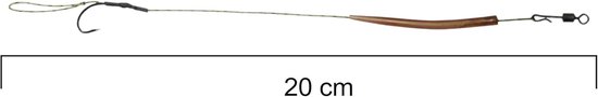 Thijox - Hengelhaken Set van 5 Stuks N6 met Voorvak, 20 cm, Anti-Klitmouwen en Wervels, Gevlochten Koord voor Vissen, Karperaccessoires, Vishaak, Boil — afbeelding 2