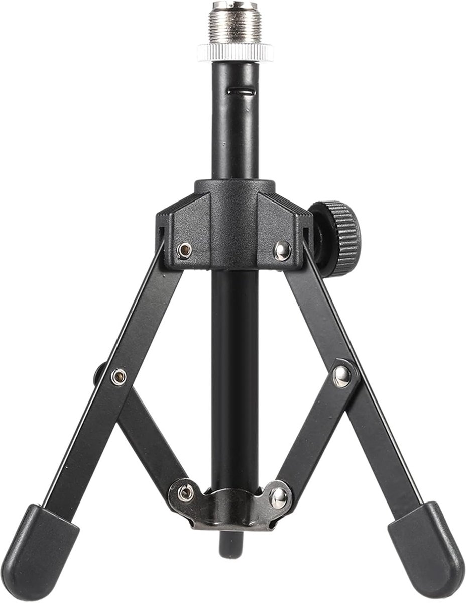 Thijox - Opvouwbare Microfoonstandaard Statief - Verstelbare Microfoonhouder voor Thuisstudio, Podium, en Feest - Lichtgewicht en Draagbaar - Zwart