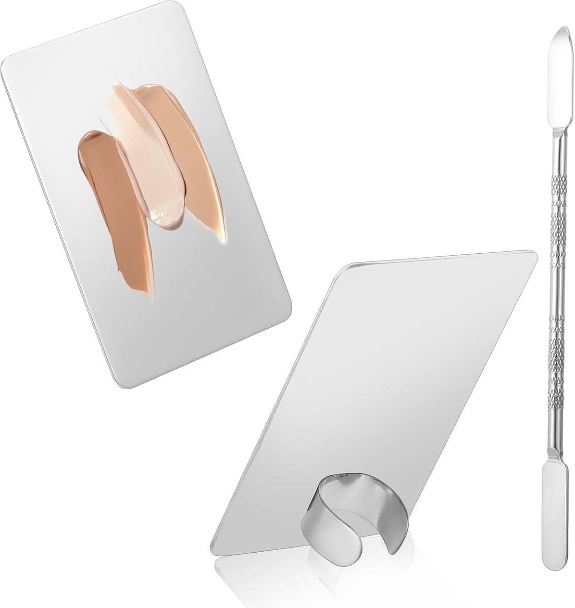 Makeup Palette voor Foundation en Oogschaduw met RVS Spatula en Mengpalet voor Cosmetica