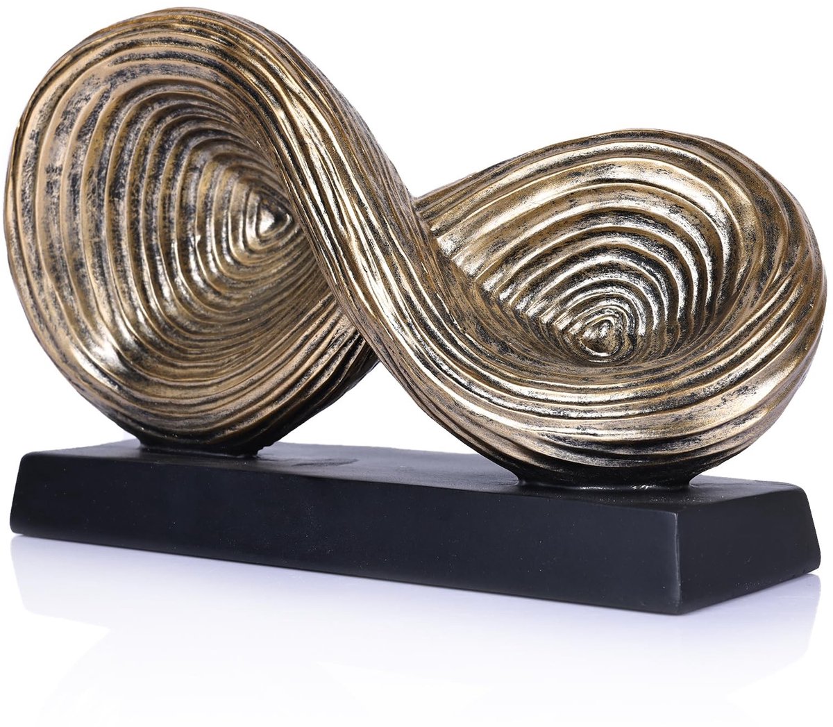 Dailygoods- Decoratie Abstracte Ketting Sculptuur - Hars Knoop Decor - Unieke Boekenplank Decoratie - Salontafel Decoraties - Neutrale Huis Esthetiek - Kantoor Accessoire - Woonaccessoire