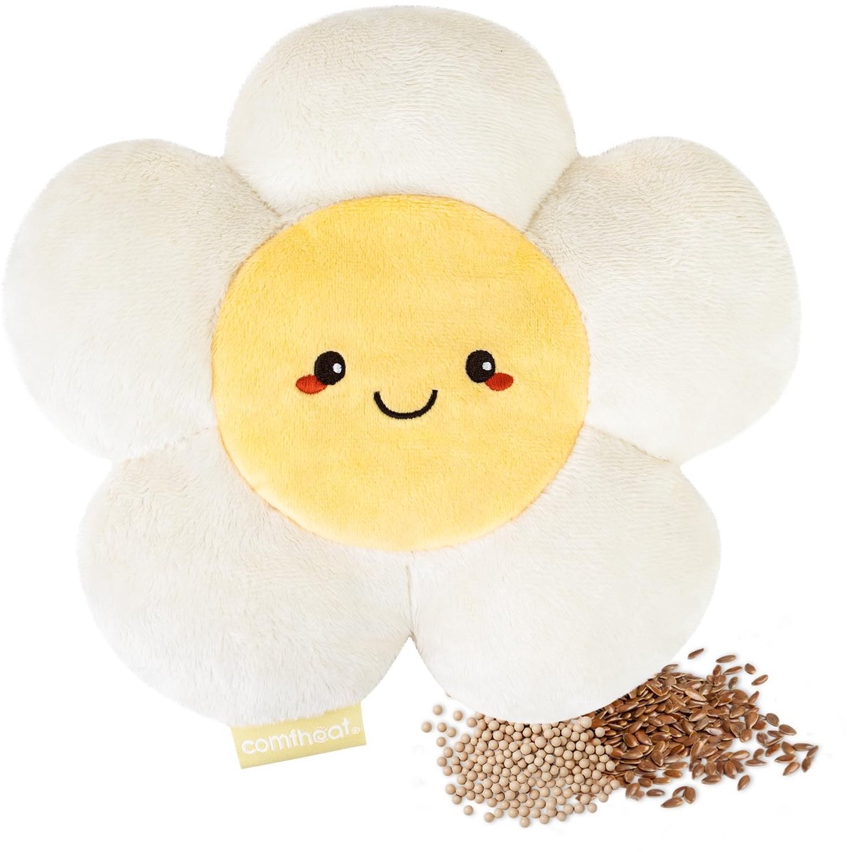 Dailygoods- Verwarmingskussen magnetronbestendig - Vochtwarmte therapie - Pijnverlichting - Bloemenpluche - Wasbare overtrek - Comfortabel en charmant - Warmtekussen