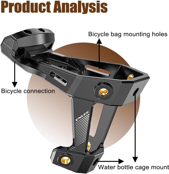 SnelShoppen - Expandable Bottle Cage Fleshouder voor Racefiets en Motorfiets, Multifunctionele Fleshouder, Geschikt voor Triathlon, Zwart — afbeelding 4