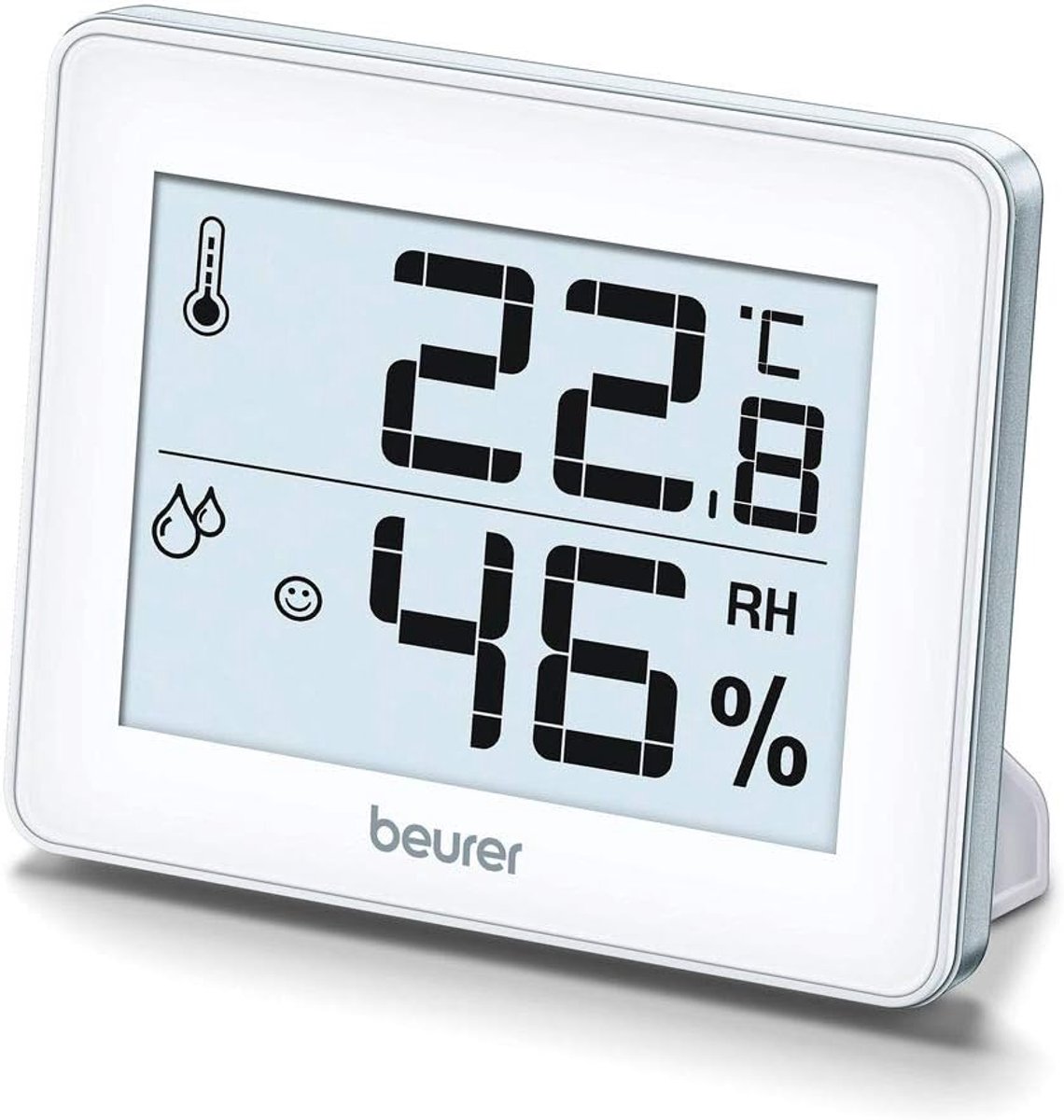 Thijox - Thermo-Hygrometer met Smiley Weergave, Temperatuur & Luchtvochtigheid Meter voor Thuis, Keuken, Kantoor, Ideaal Kamerklimaat Monitor