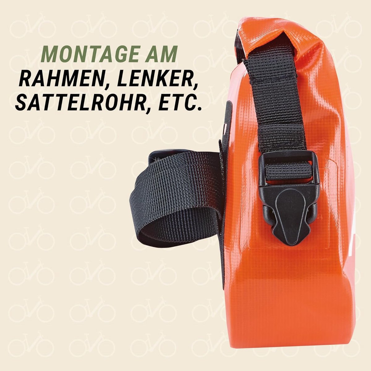 Thijox - Waterdichte EHBO-zadeltas met Verbandmateriaal, 4,5 x 20 cm, Rood, Ideaal voor Fietsen, Wandelen, Camping en Sportactiviteiten