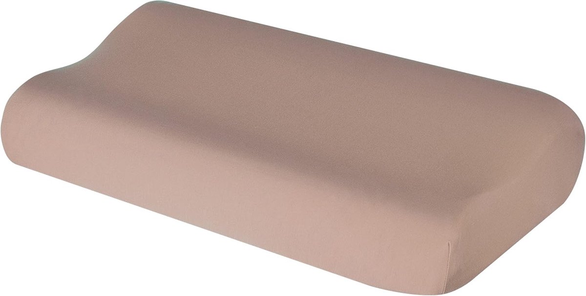 Thijox - Kussensloop voor Nekkussen en Hoofdkussen, Gezondheidskussen van Katoen, Universele Maat 35x60 tot 45x75 cm, Taupe, Geschikt voor Sandwichkus