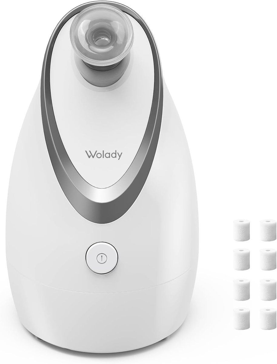 Thijox - Gezichtsstomer Nano Sauna Spa Gezicht Warm Ionisch met Aromatherapie katoen, Instelbare Hydraterende Bevochtigingsapparaat voor Mannen en Vro