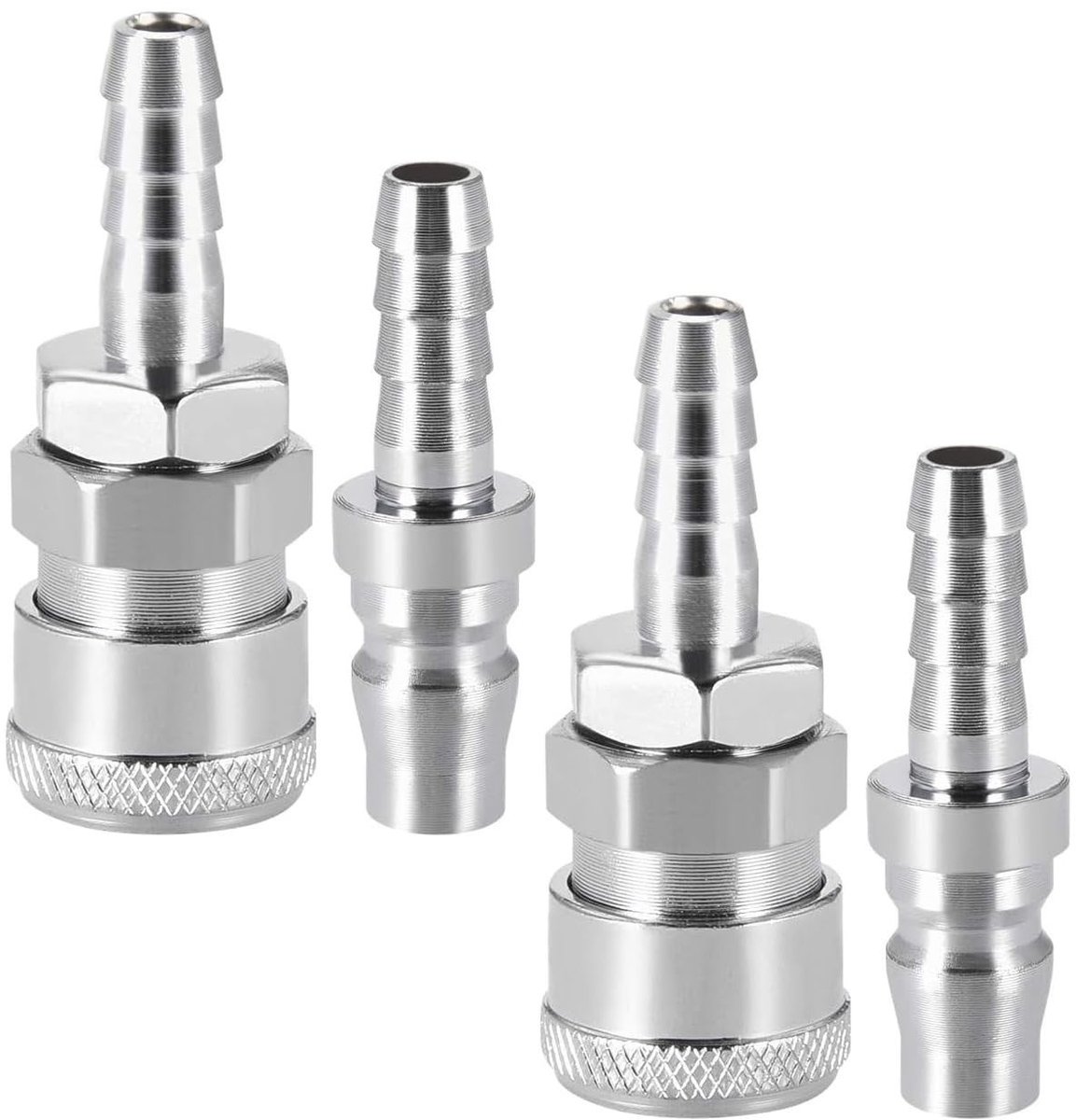 Dailygoods - 4 Stuks Koperen Gasslang met Snelsluiting voor Caravan en BBQ