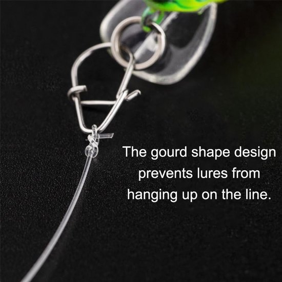 Dailygoods- Vissen Swivel 100 Stuks - RVS Snap Clips - Kalebasvormige Connector - Zeevissen - Gepolijst Oppervlak - Antislip Beweging - Visclips van Dailygoods — afbeelding 4