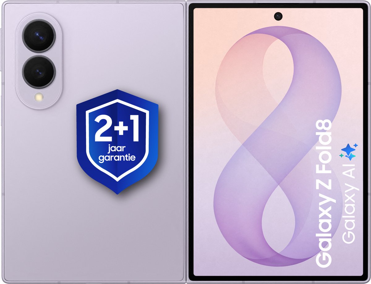 Samsung Galaxy Z Fold8 5G - Smartphone - 256GB - Lavender + 1 jaar extra garantie