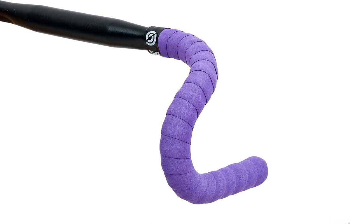 Stuurband Set - Fietsband Grips - Comfortabel Fietsen - Zachte EVA Demping - 1.80m x 3cm - Paars